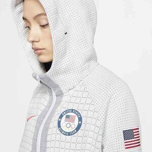 Nike Womens Olympic Team USA Tech Fleece Zip Hoodie Jacket Sz M